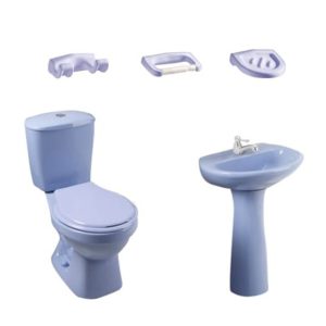 combo de baño corona laguna azul pedestal