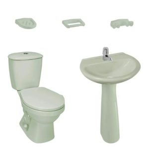 combo de baño corona laguna verde pedestal