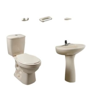 combo de baño corona laguna beige pedestal